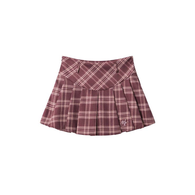 HOOK】for girls チェック柄ボックスプリーツミニスカート[品番