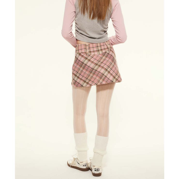 HOOK】for girls Y2Kマルチチェック柄ミニスカート[品番:XT000012534 HOOK】for girls Y2Kマルチチェック柄ミニスカート[品番:XT000012534