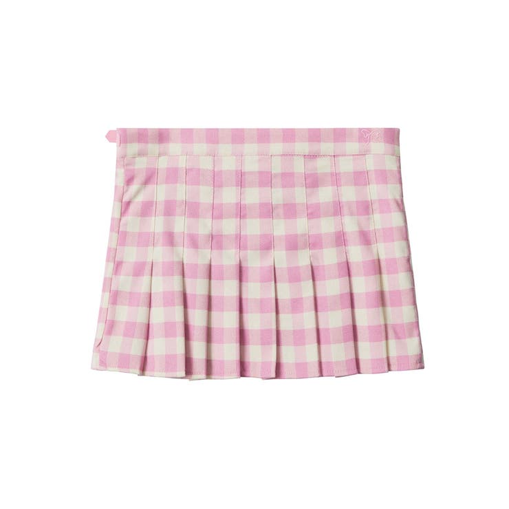 HOOK】for girls アシンメトリーチェックプリーツミニスカート[品番