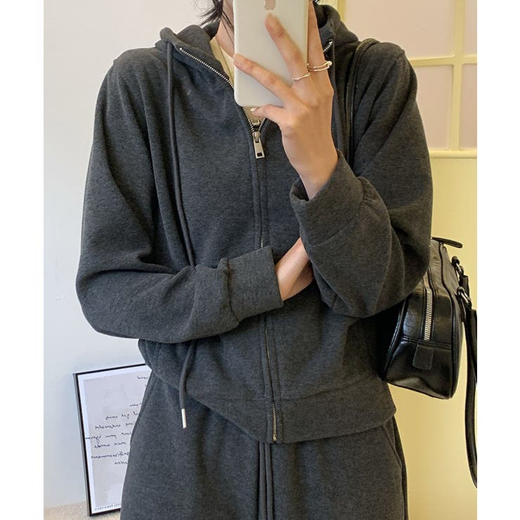 ダークグレー | シンプルパーカー | aimoha 