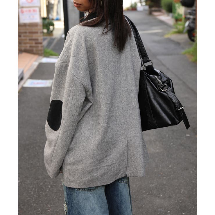 HOOK -original- レトロ調人物刺繍異素材襟テーラードジャケット | HOOK | 詳細画像4 