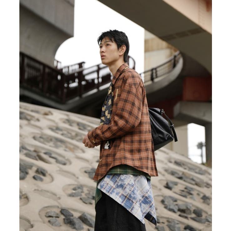 HOOK -original- レトロ古着風 ドッグ刺繍チェックシャツ | HOOK | 詳細画像4 