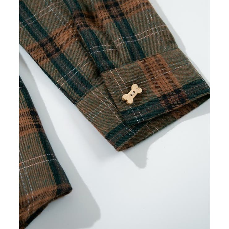 HOOK -original- レトロ古着風 ドッグ刺繍チェックシャツ | HOOK | 詳細画像10 