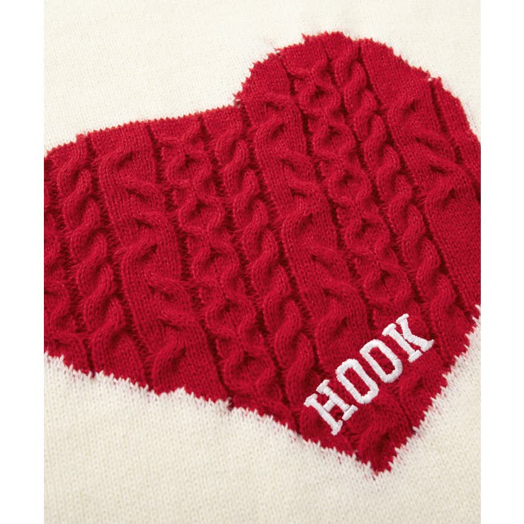HOOK -original- ハートジャカードニットプルオーバー | HOOK | 詳細画像8 