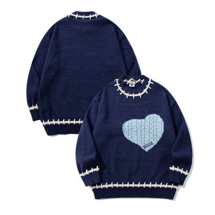 HOOK -original- ハートジャカードニットプルオーバー | HOOK | 詳細画像2 