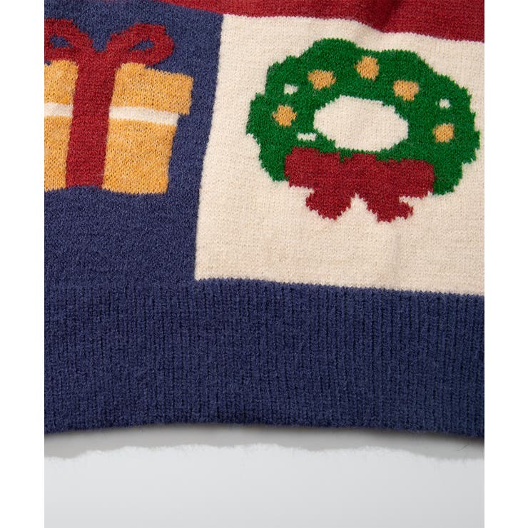 HOOK -original- 厚手パッチワーククリスマスニットプルオーバー | HOOK | 詳細画像12 