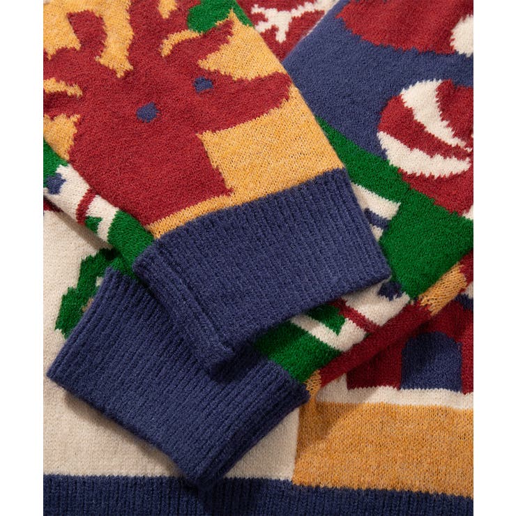 HOOK -original- 厚手パッチワーククリスマスニットプルオーバー | HOOK | 詳細画像14 