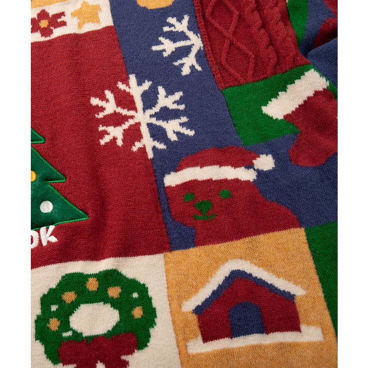 HOOK -original- 厚手パッチワーククリスマスニットプルオーバー | HOOK | 詳細画像15 