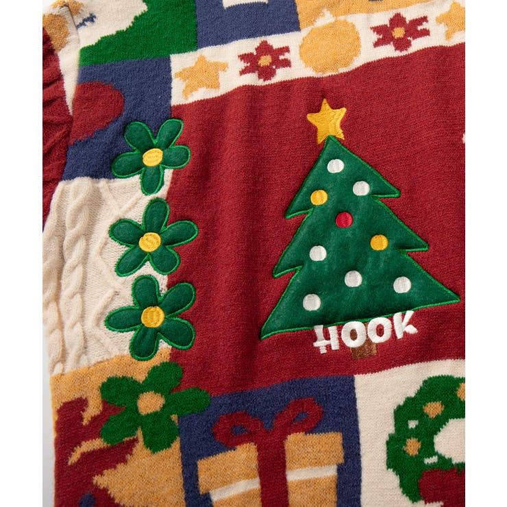 HOOK -original- 厚手パッチワーククリスマスニットプルオーバー | HOOK | 詳細画像13 