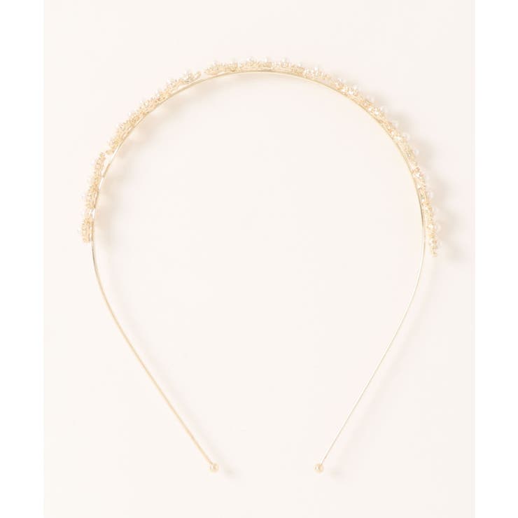 パールとゴールドの華奢カチューシャ 韓国ファッション ハイウエスト | aimoha  | 詳細画像6 