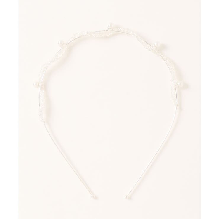 パールとゴールドの華奢カチューシャ 韓国ファッション ハイウエスト | aimoha  | 詳細画像3 