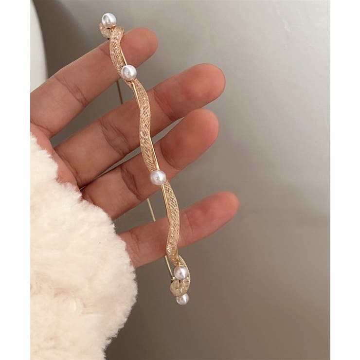 ゴールド1 | パールとゴールドの華奢カチューシャ 韓国ファッション ハイウエスト | aimoha 