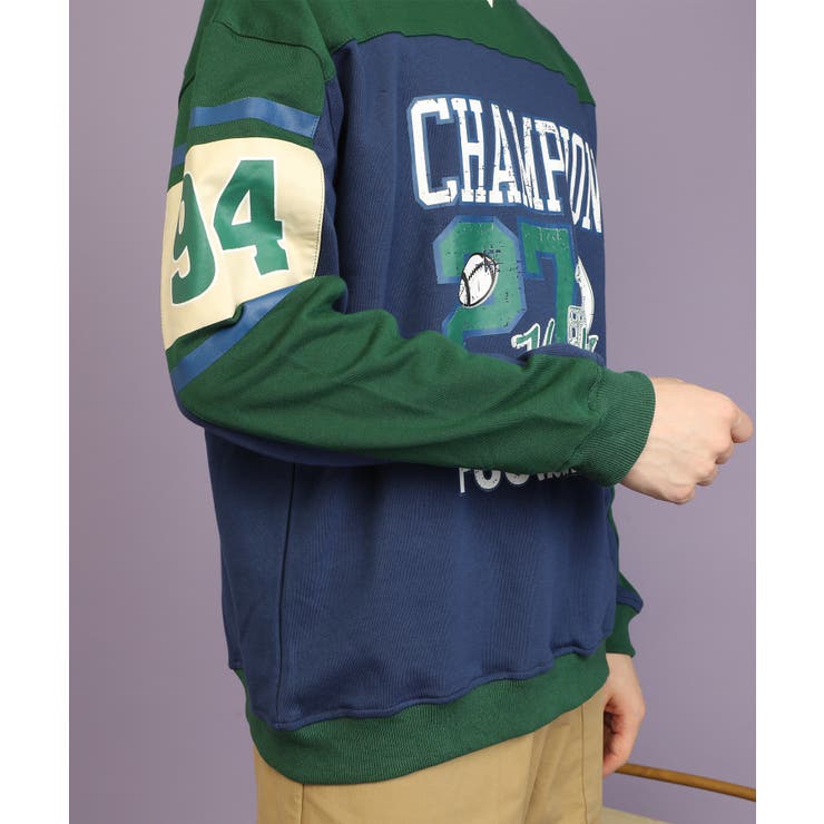 スウェット【HOOK】アメカジカレッジ風フットボールプリントスウェット ストリー… | HOOK | 詳細画像14 