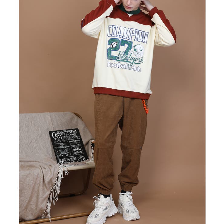 スウェット【HOOK】アメカジカレッジ風フットボールプリントスウェット ストリー… | HOOK | 詳細画像30 