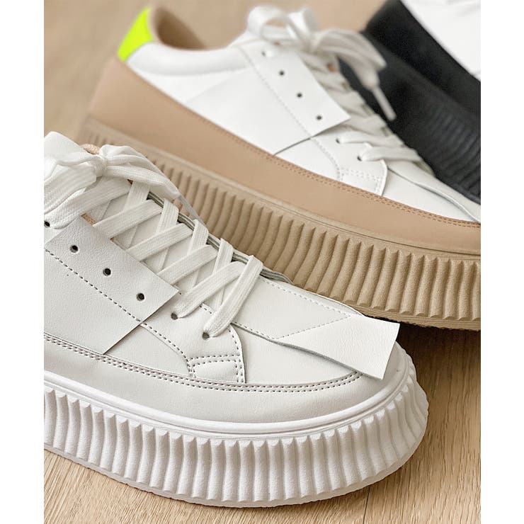 シンプルきれいめ個性派厚底スニーカー[品番：XT000012270]｜aimoha  men（アイモハ）のメンズファッション通販｜SHOPLIST（ショップリスト）