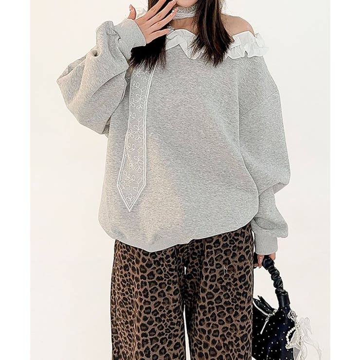 HOOK for girls フリルネック ガーリースウェット | HOOK | 詳細画像2 