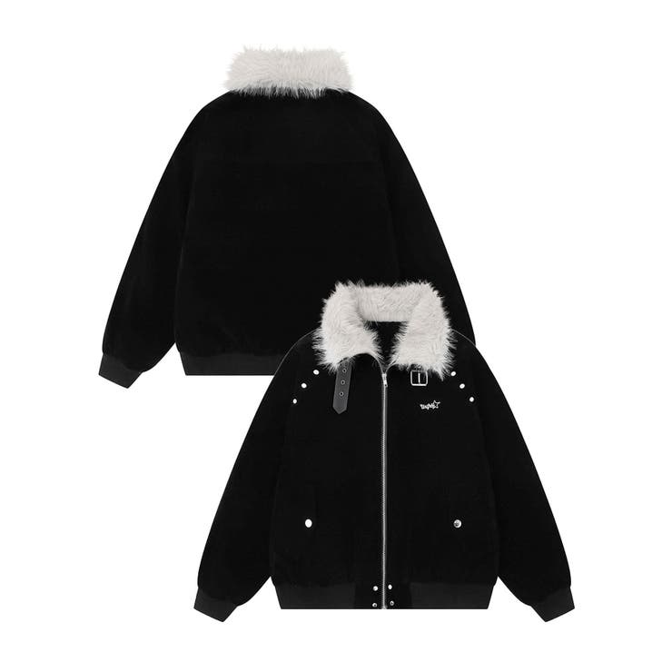 フェイクムートンジップアップジャケット | HOOK | 詳細画像2 