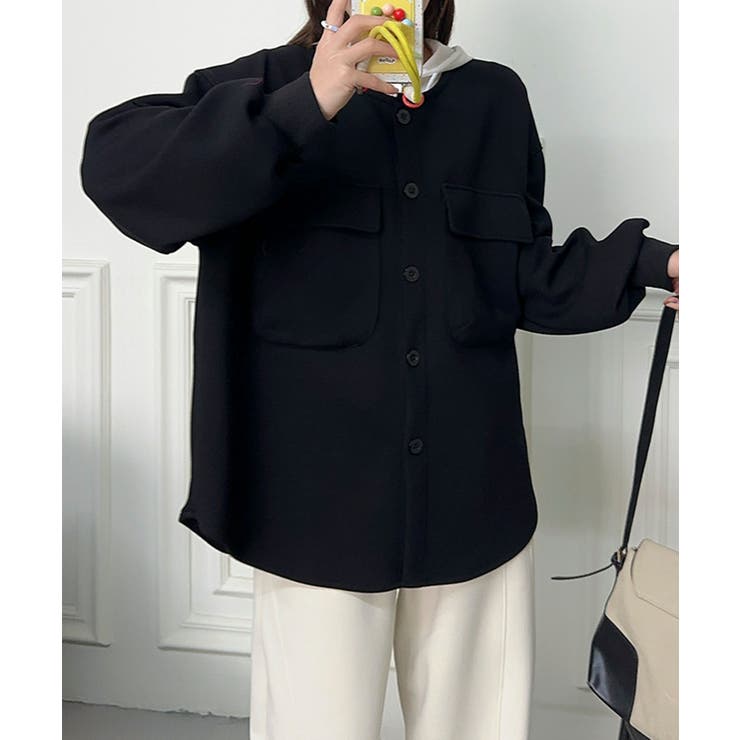 ブラック | シャツジャケット | aimoha 