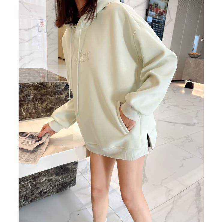 ロゴ刺繍パーカー | aimoha  | 詳細画像2 