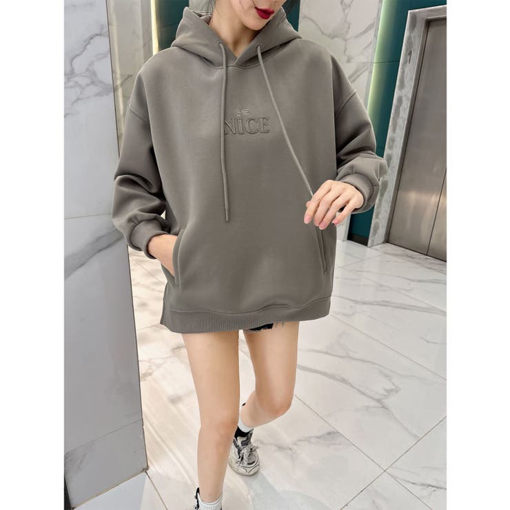 ロゴ刺繍パーカー | aimoha  | 詳細画像3 