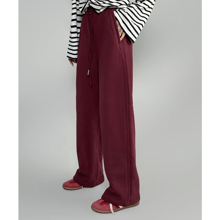 裏起毛ワイドレッグスウェットパンツ【AW】 | aimoha  | 詳細画像9 