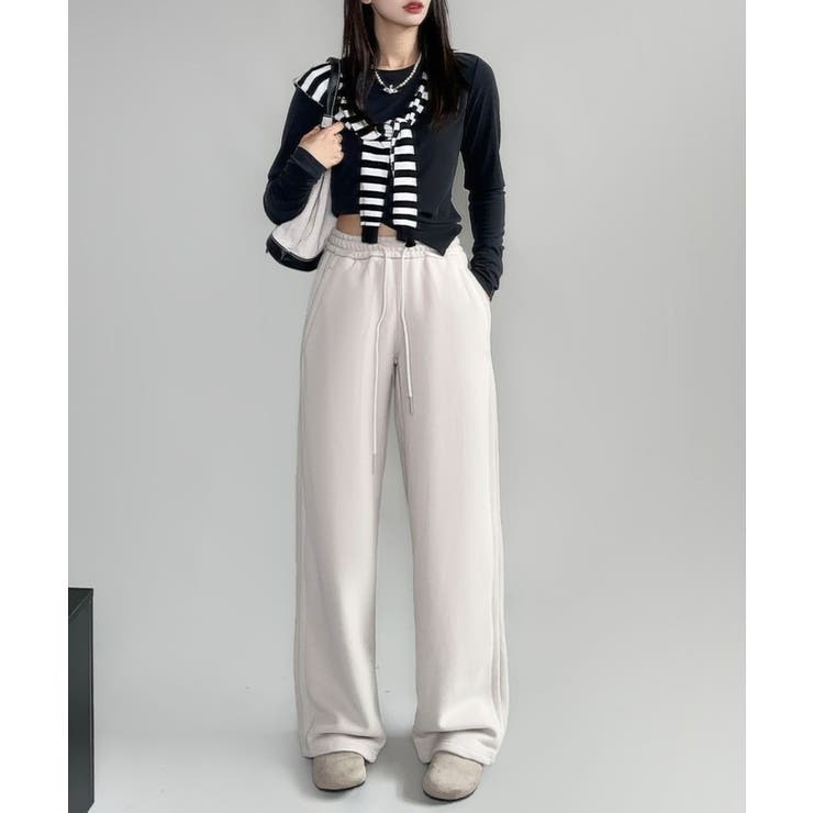 裏起毛ワイドレッグスウェットパンツ【AW】 | aimoha  | 詳細画像18 