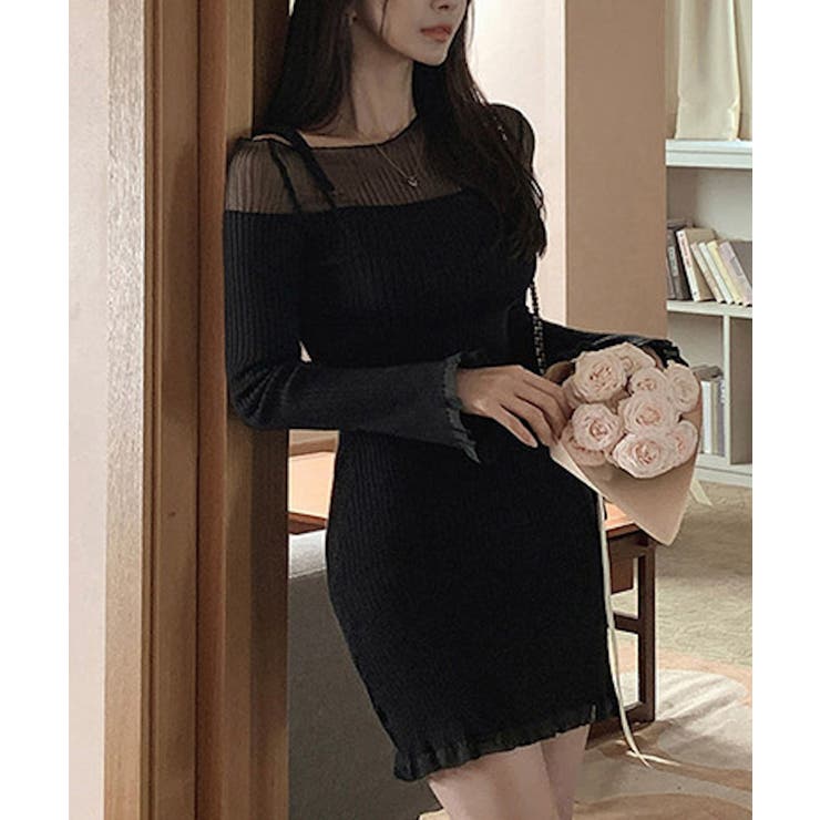 シアーニットミニワンピース Jasmine Grandiflorum | aimoha  | 詳細画像6 