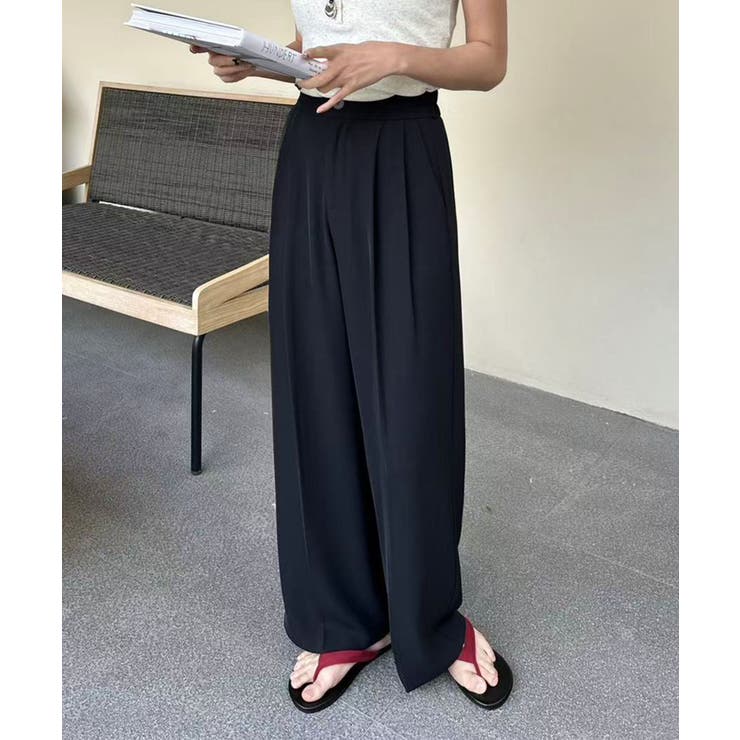 ストレート タック ワイドパンツ | aimoha  | 詳細画像9 