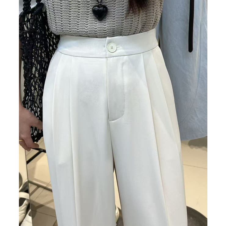 ストレート タック ワイドパンツ | aimoha  | 詳細画像6 