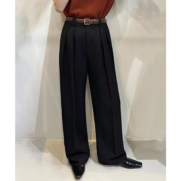 ストレート ダブルタック ワイドパンツ | aimoha  | 詳細画像9 