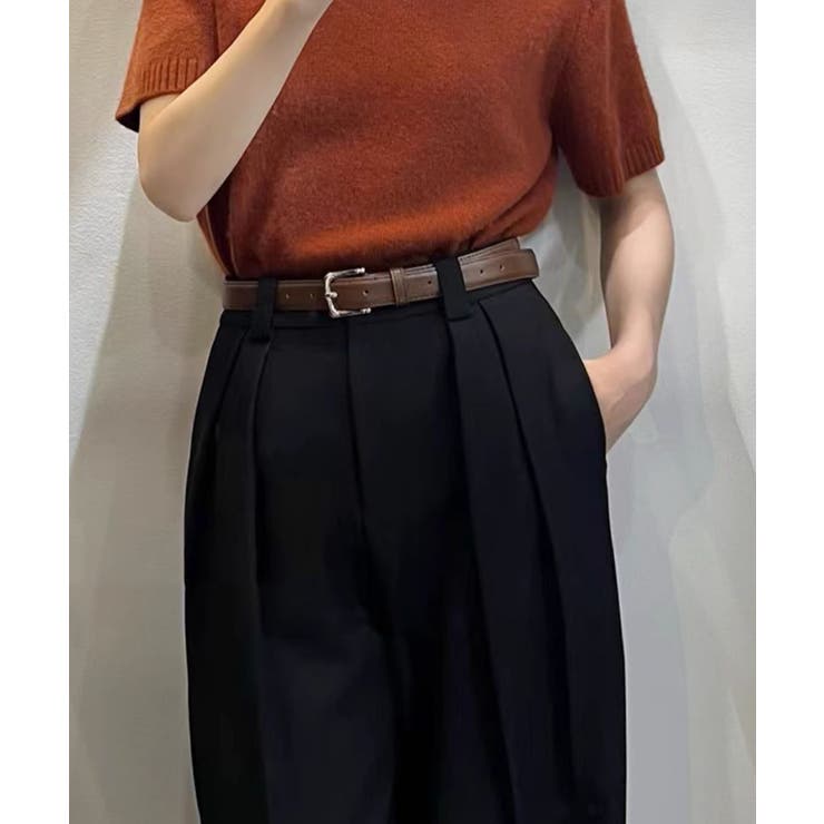 ストレート ダブルタック ワイドパンツ | aimoha  | 詳細画像8 