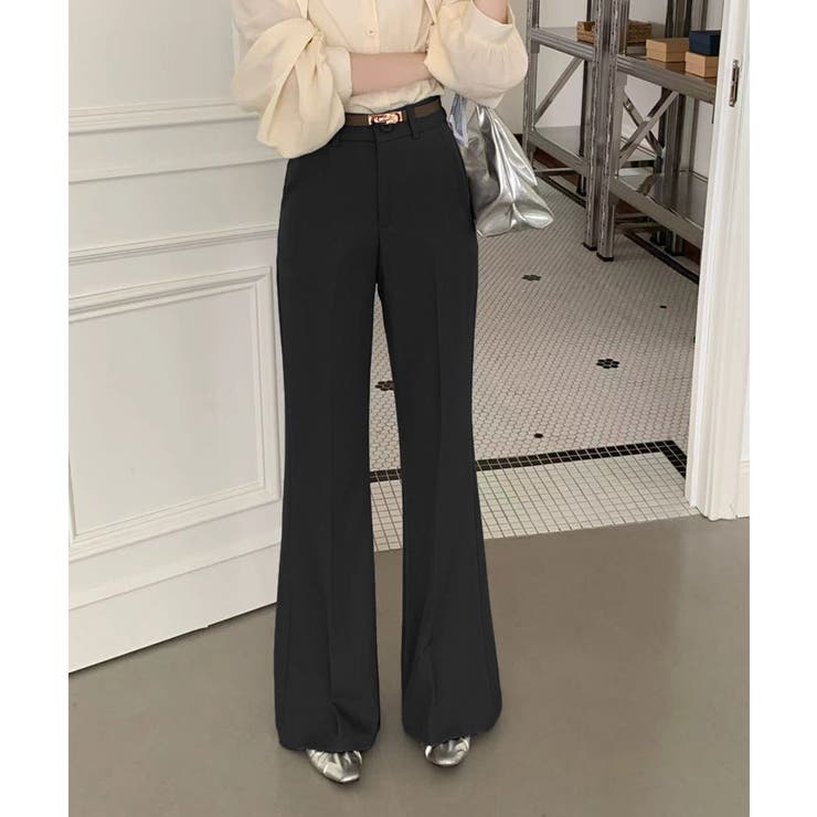 センタープレス セミフレアスラックス | aimoha  | 詳細画像3 