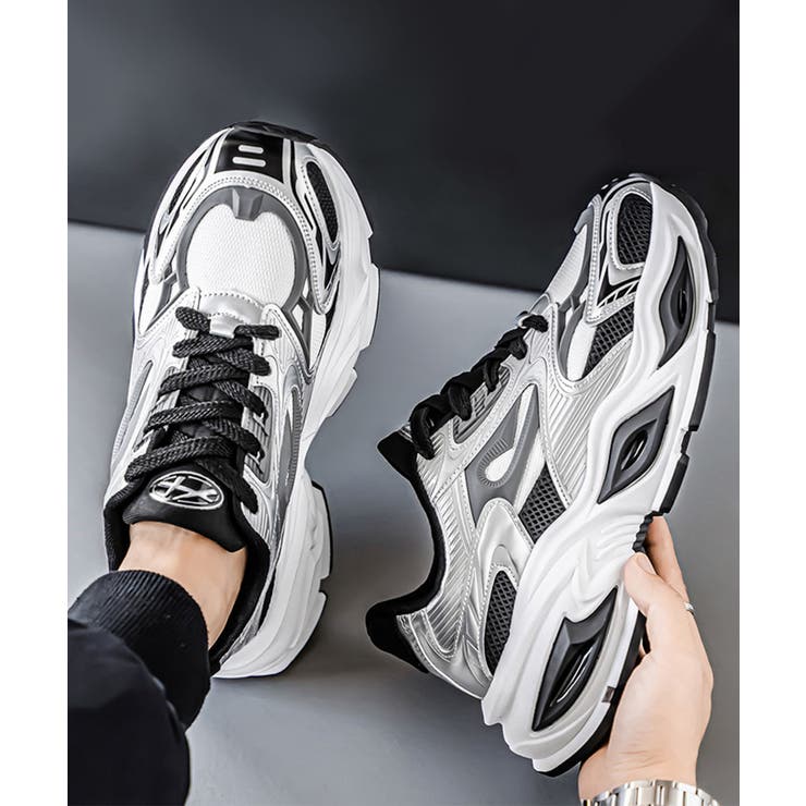 ブラック | 厚底ダッドスニーカー | aimoha 