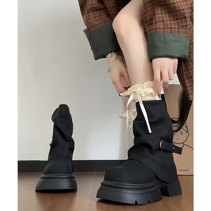 ルーズフレアカバーフィットブーツ | aimoha  | 詳細画像7 