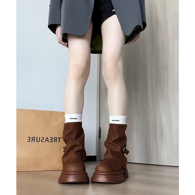 ルーズフレアカバーフィットブーツ | aimoha  | 詳細画像9 