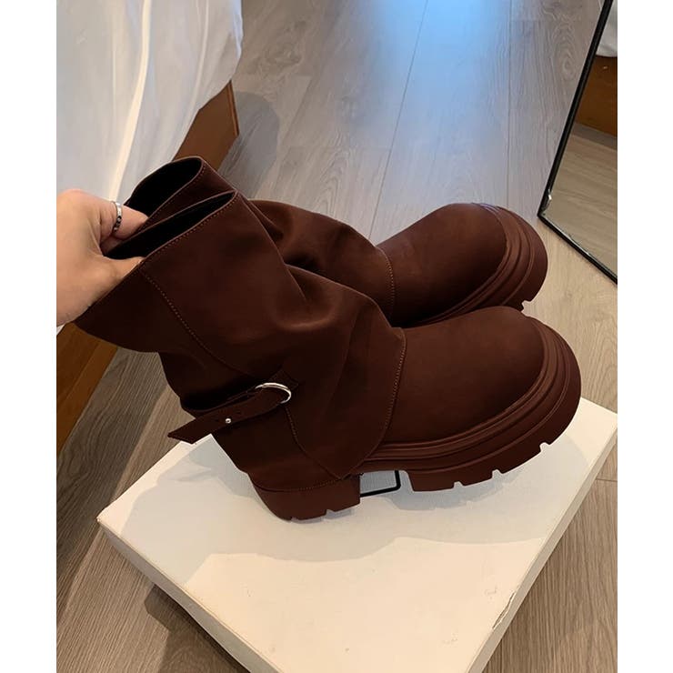 ルーズフレアカバーフィットブーツ | aimoha  | 詳細画像10 