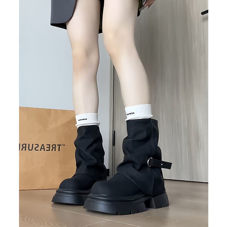 ルーズフレアカバーフィットブーツ | aimoha  | 詳細画像2 