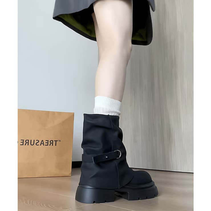 ルーズフレアカバーフィットブーツ | aimoha  | 詳細画像5 