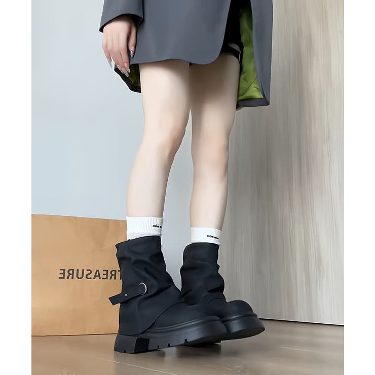 ルーズフレアカバーフィットブーツ | aimoha  | 詳細画像3 