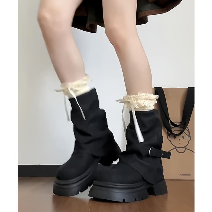 ルーズフレアカバーフィットブーツ | aimoha  | 詳細画像6 