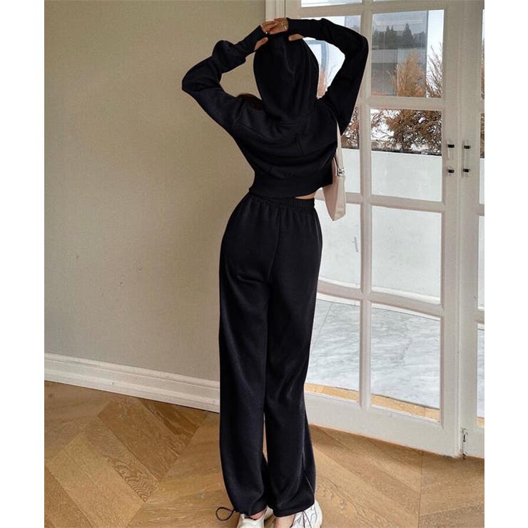 ショート丈ジップパーカー&イージーパンツ セットアップ | aimoha  | 詳細画像6 