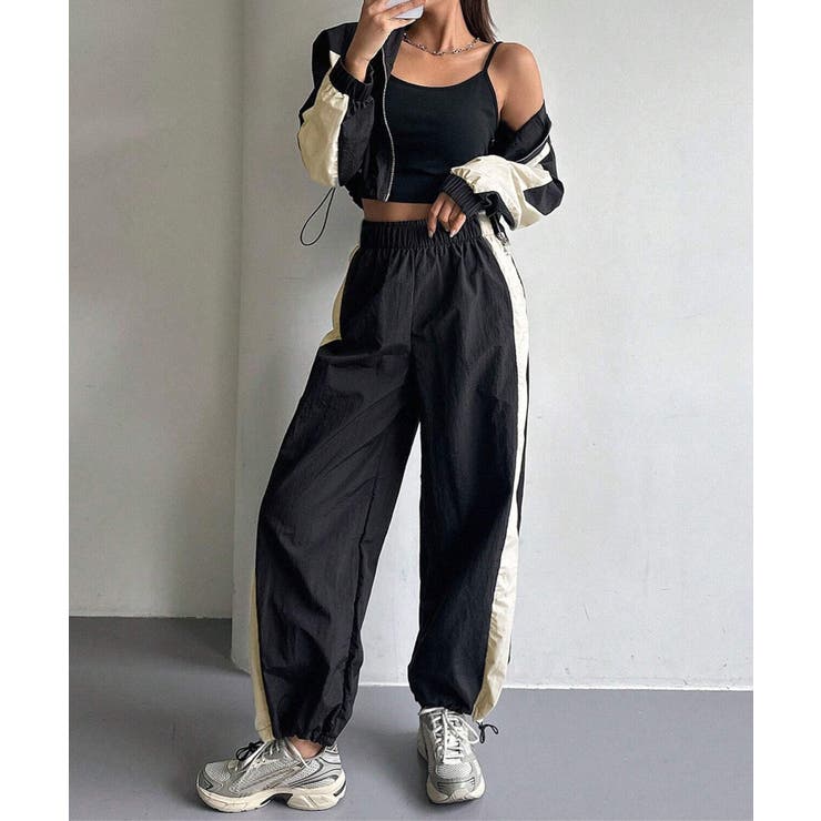 ブラック | ショート丈ジャケットセットアップ | aimoha 