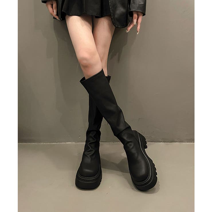 厚底ロングブーツ | aimoha  | 詳細画像4 