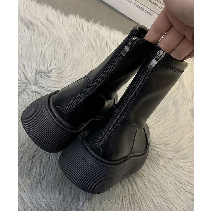 厚底ショートブーツ | aimoha  | 詳細画像7 