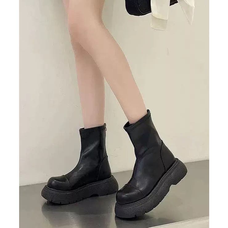 厚底ショートブーツ | aimoha  | 詳細画像4 