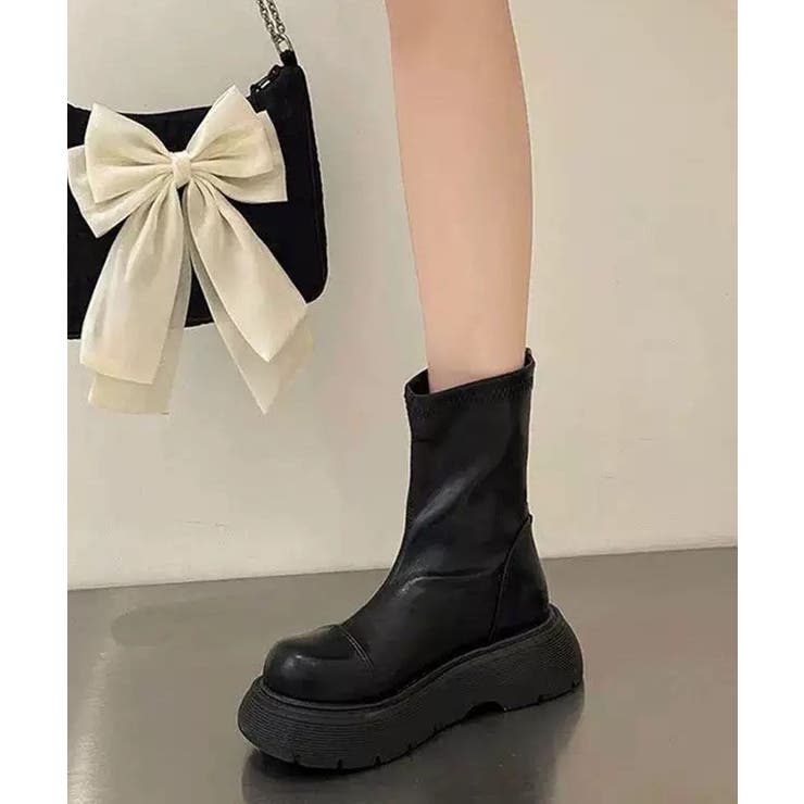 厚底ショートブーツ | aimoha  | 詳細画像3 