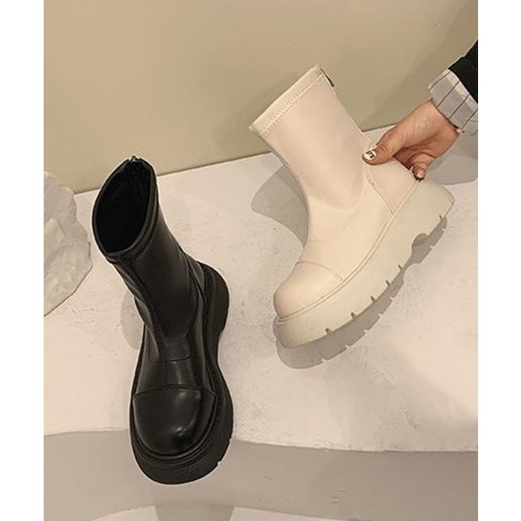 厚底ショートブーツ | aimoha  | 詳細画像14 