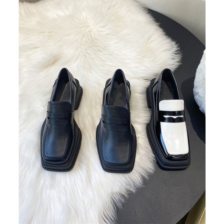 スクエアトゥ 厚底ローファー | aimoha  | 詳細画像2 