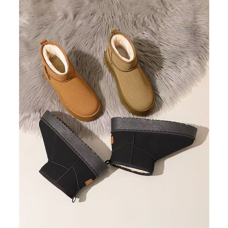 ショート厚底ムートンブーツ | aimoha  | 詳細画像12 