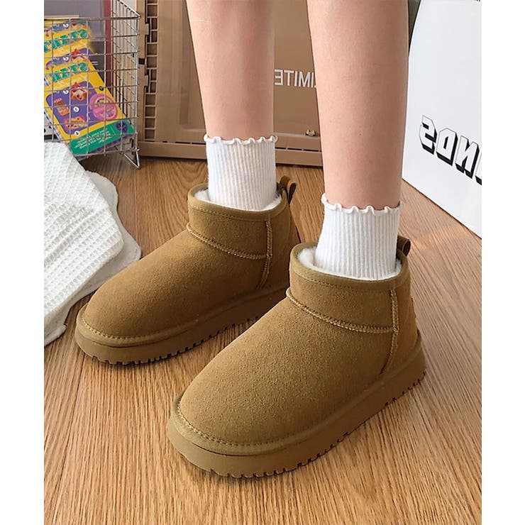 ショート厚底ムートンブーツ | aimoha  | 詳細画像3 